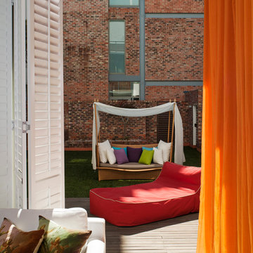 Contemporary loft apartment with colour, fun and zaniness.