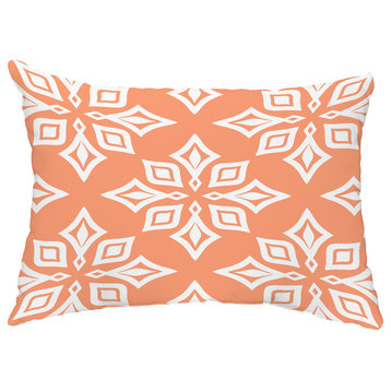 Beach Star 14"x20" Decorative Abstract Outdoor Throw Pillow, Coral