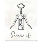 DDCG - Screw It Wine Bottle Opener Canvas Wall Art, 16"x20" - Add a little humor to your walls with the Screw It Bottle Opener Canvas Wall Art. This premium gallery wrapped canvas features a vintage wine bottle opener with script that reads "Screw It". The wall art is printed on professional grade tightly woven canvas with a durable construction, finished backing, and is built ready to hang. The result is a funny piece of wall art that is perfect for your bar, kitchen, gallery wall or above your bar cart. This piece makes a great gift for any wine lover.