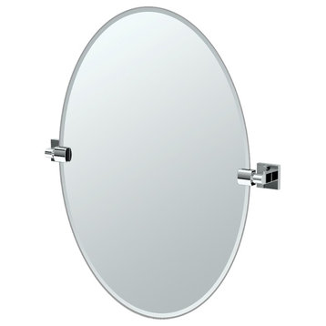 Gatco 4059 Elevate 26-1/2" x 24" Oval Frameless Bathroom Wall - Chrome