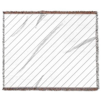 "Diagonal Pinstripe" Woven Blanket 80"x60"