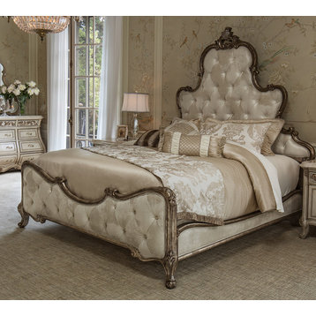 Aico Platine de Royale California King Panel Bed