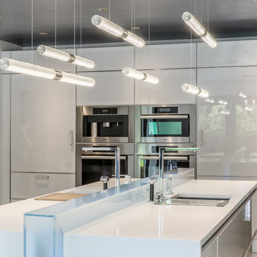 TAMAR WAND | Modern Contemporary Custom Blown Glass Linear LED Pendant Light