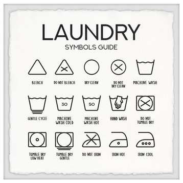 "Laundry Symbols Guide" Framed Painting Print, 32x32