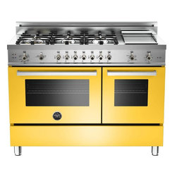 Bertazzoni PRO486GGASGI Yellow 48" Professional Series Gas Range - Natural Gas - Gas Ranges And Electric Ranges