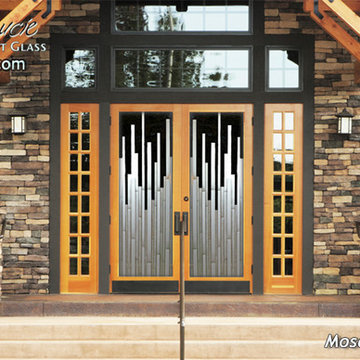 Glass Front Doors - Exterior Glass Doors - Glass Entry Doors Mosaics 3D