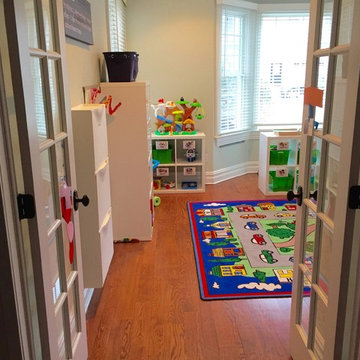 Here's how the entrance to the room looks after we worked our magic.