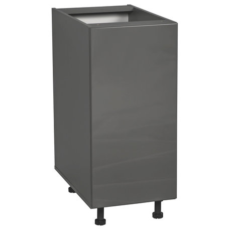 9 Base Cabinet High Single Door with Grey Gloss door