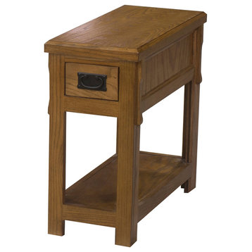 Mission Chair Side Table, Persimmon Oak