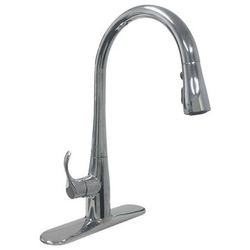 Kohler Simplice Single Handle Pull-Down Kitchen Faucet, Polished Chrome