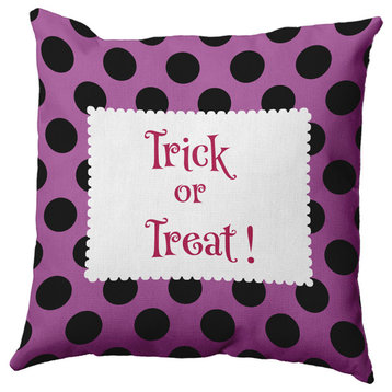 Trick or Treat Dots Accent Pillow, Orchid, 20"x20"