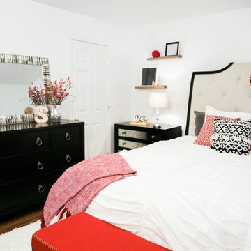 Romantic Red Master Bedroom (in collaboration with Habitat for Humanity)