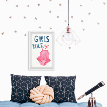 "Girls Rule Swimsuit" Framed Painting Print