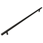 Cosmas - Cosmas 404-320FB Flat Black Slim Line Euro Style Cabinet Pull - High Quality Solid Steel Contruction