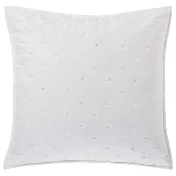 Five Queens Court Vito Euro Quilted Sham, White