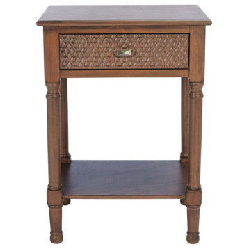 Dalton One Drawer Accent Table Brown