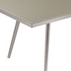 Benzara BM287757 Coffee Table Tempered Glass Top, Smooth Gray Aluminum Frame