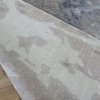 10'2x14 Handmade Gray Marble Modern Abstract Oriental Rug, Silk