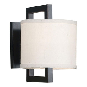 91601ORB Kenroy Home Clean Slate 1 Light Sconce Oil Rubbed Bronze Finish