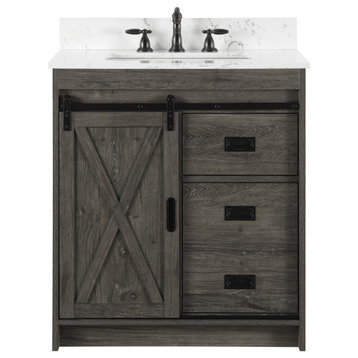 Rafter 30" Bathroom Vanity, Charcoal Gray