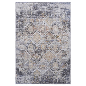 Bunyan Collection Traditional Vintage Gray Multi Size Area Rug (5'3'' x 7'6'')
