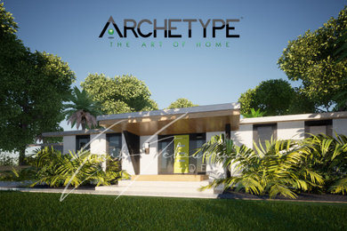 Example of a minimalist exterior home design