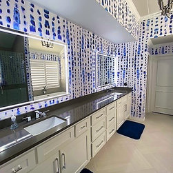 Powder Room Wallpaper Watercolor - Wallpaper