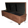 60" Wide Upholstered Storage Bench Upholstered Faux Suede, Saddel