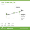 Dia 24 Inch Towel Bar with Mounting Hardware, Chrome