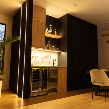 Noir Acoustic Slat Panels Hidden Doors