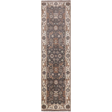 3'x10' Oushak Hand Knotted Wool Runner Rug, Q1281