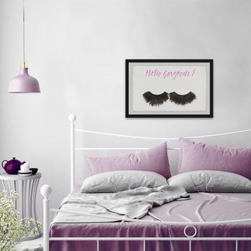 "Lashes & Lips" Framed Painting Print