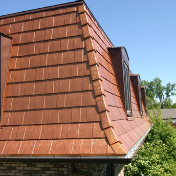 Metal Roofing - Oxford Metal Shingle in Aged Bronze Mansard Roof