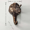 3 Pieces Resin Dinosaur Wall Hooks Bronze Decorative Mounted Coat Hangers