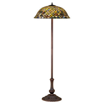 63H Tiffany Fishscale Floor Lamp