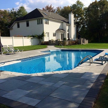 Pennington pool, raised patio and walkways