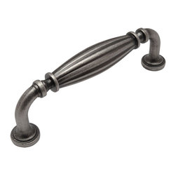 Cosmas - Cosmas 7123AS Cabinet Pull, 3-3/4" Hole Centers, Set of 5, Weathered Nickel - Cabinet And Drawer Handle Pulls