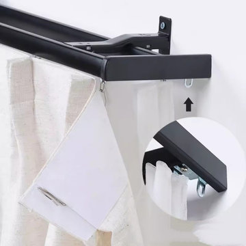 QYRF05 Fashion Single Double Curtain Tracks Ceiling/Wall Mount
