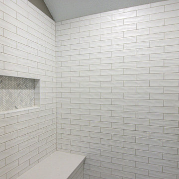 Timeless Primary Bathroom Remodel with Improved Storage & Layout