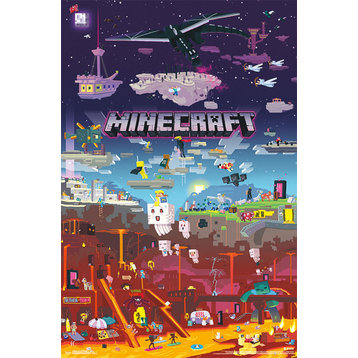 Minecraft World Poster, Unframed Version