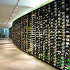 W Series 7' Wall Mounted Metal Wine Rack Kit, Chrome, 63 Bottles