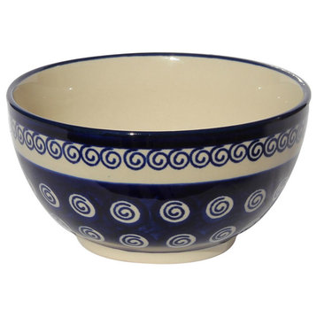 Polish Pottery  Ice Cream/Cereal Bowl, Pattern Number: 174a