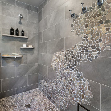 Nature-Inspired Eclectic Bathroom in West Orange, NJ.