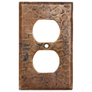 Copper Switchplate Single Duplex, 2-Hole Outlet Cover