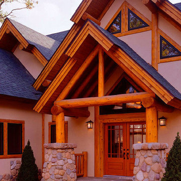 MODERN NATURAL LOG HOME