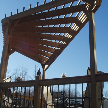 Irregular Shape Wood Pergola