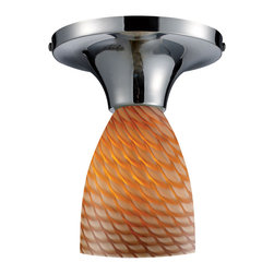 Elk Lighting - Elk Lighting 10152/1PC-C Celina 1-Light Semi Flush Light - Flush-mount Ceiling Lighting