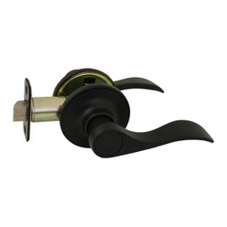 Designers Impressions - Kingston Passage Door Lever, Matte Black - Door Levers