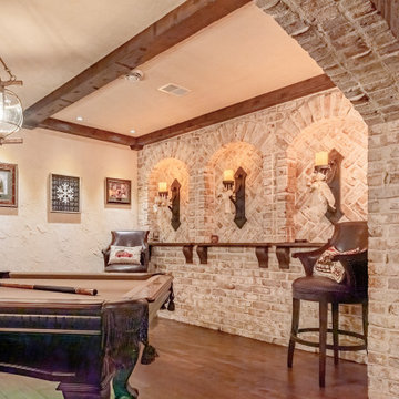 Old World Inspired Walkout Basement Meets Smart Technologies
