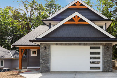 Inspiration for a modern garage remodel in Vancouver